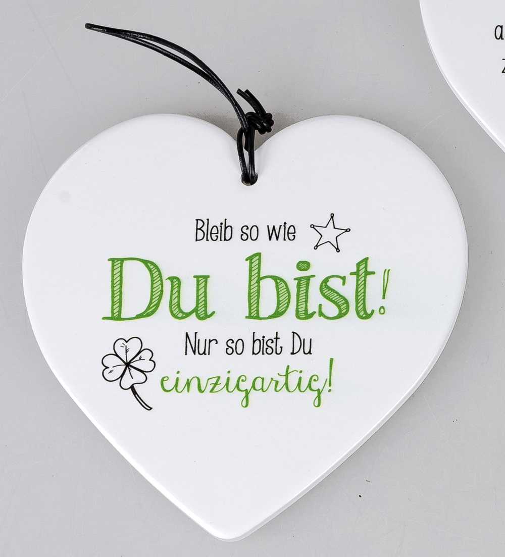 Tea 4 You. Herz mit Spruch Bleib so wie du bist!